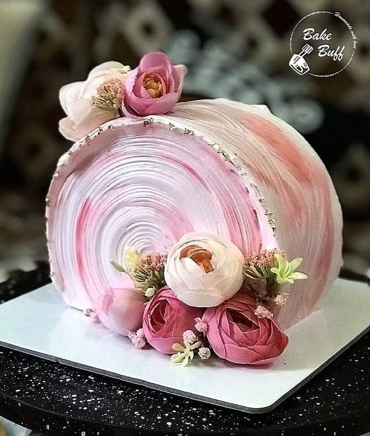 Floral Swiss Roll Cake